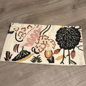 West Elm Floral Beaded Pillow Cover - 20” x 11”